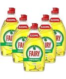 Fairy Washing Up Liquid Lemon - 5 x 320ml bottles - Buy Online on GoSupps.com