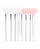8-Piece Soft Fan Mask Brushes Set | Makeup Tools for Salon & Home Use | Pink & White Beauty Brushes - Buy Online on GoSupps.com