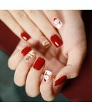 Brishow Christmas Artificial Nails - 24 Press-On Red Snow Moose Design for Women & Girls - Buy Online on GoSupps.com