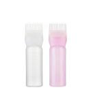 QRJ Hair Oil Applicator Bottles 2Pcs 120ml Pink with Dye Brush | Hair Colour Oil Comb Tools - Buy Online on GoSupps.com