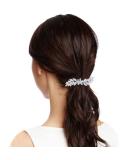 EVER FAITH CZ Marquise Hibiscus Flower Hair Barrette Clip | Silver-Tone - Buy Online on GoSupps.com