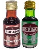 Preema (Red and Green) Liquid Food Colouring 28ml |You can decorate your foods for Christmas | Concentrated liquid food colouring | Suitable for vegetarians | High qulity premium product | - Buy Online on GoSupps.com
