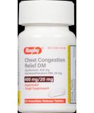 Rugby Chest Congestion Relief Tablets - Guaifenesin 400mg/Dextromethorphan HBr 20mg - 60 Immediate Release Tabs - Buy Online on GoSupps.com