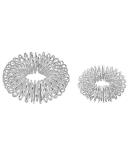 Chi Enterprise Premium Massagering Set - Anti-Stress Acupressure Rings for Anxiety | 2 Silver Rings (Large & Small) - International Shipping Available - Buy Online on GoSupps.com