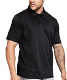 MIER Men's Quick Dry Polo Shirts Polyester Casual Collared Shirts Short Sleeve, Moisture-Wicking, Sun Protection Black XX-Large - Buy Online on GoSupps.com