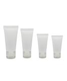 20 Pack Transparent Soft Plastic Sample Tubes | 50ml Refill Bottles for Cosmetics Shampoo Lotion & Shower Gel - Ideal for Travel & Packaging - Buy Online on GoSupps.com