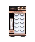 Profusion Cosmetics Iconic 3D Faux Mink Lash Set with Adhesive - 5 Pairs of Lightweight, Natural, and Reusable False Lashes - Cat Eye Wispies for Fluffy, Soft, and Radiant Eyes - Buy Online on GoSupps.com
