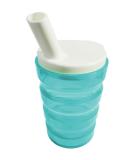FabaCare Blue Drinking Cup with Two Lids - Grooved Sippy Cup Easy to Clean with Special Seal - Perfect for All Ages - Buy Online on GoSupps.com