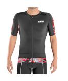 SLS3 Men's Tri Top Short Sleeve | Aero Cycle Jersey for Triathlons | Black/Red Camo | Small - Buy Online on GoSupps.com