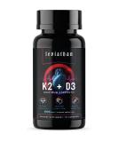 Leviathan Nutrition Vitamin D3 K2 2 in 1 Formula | Vegan Organic Extra Strength Supplement for Heart, Teeth, Joint & Bone Health - 360mcg Vitamin K2 (MK7) + 5000 IU Vitamin D3 - Buy Online on GoSupps.com