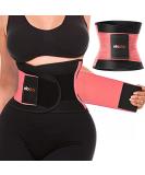 Ellostar Waist Trainer for Women - Back Support Band, Tummy Control, Sweat Weight Loss Shapewear - Large Pink - Buy Online on GoSupps.com