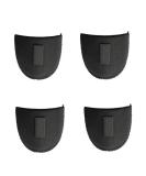2 Pair Soft Foam Self-Adhesive Shoulder Pads for Women's Clothing - Black - Buy Online on GoSupps.com