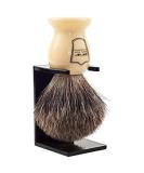 Parker Safety Razor 100% Pure Badger Bristle Shaving Brush with Ivory Classic Handle & Stand - International Shipping Available - Buy Online on GoSupps.com
