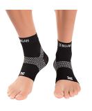 Zensah Plantar Fasciitis Sleeve - Arch Support & Compression Foot Sleeve for Heel Pain - Medium, 1 Pair - Black - Buy Online on GoSupps.com