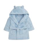 Baby Boys Hooded Fleece Bath Robe | Girls Heart Dressing Gown (Blue 6-12 Months) - Buy Online on GoSupps.com