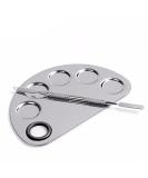 Yimart Stainless Steel Makeup Palette with 5 Mixing Holes and Spatula - Buy Online on GoSupps.com