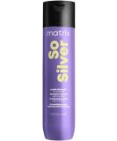 Matrix Total Results So Silver Purple Shampoo 10.1oz - Neutralizes Yellow Tones, Tones Blonde & Silver Hair - Color Depositing Shampoo for Color Treated Hair - Buy Online on GoSupps.com