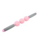 Portable Massage Tab with 5 Cellulite Balls - Yoga Stick & Muscle Roller for Deep Tissue Relief | Pink - Buy Online on GoSupps.com