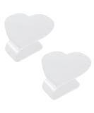 Pufguy Heart-Shaped Acrylic Makeup Mixing Palette Set - 2pcs | Ideal for Cosmetic Foundation, Eyeshadow, Nail Art | Handheld Design - 3.1x2.6x0.9 - Buy Online on GoSupps.com