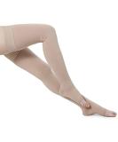 PEDIMEND Open Toe Thigh High Compression Stockings (2PAIR - 4PCS) | Gradient Compression with Silicone Band | Reduce Varicose Veins Promote Blood Circulation | UNISEX | Foot Care BEIGE Beige - Buy Online on GoSupps.com