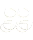 Lurrose 6-Piece Golden Wave Hair Ties | Elegant Headgear for Women & Girls | Perfect for Weddings & Special Occasions - Buy Online on GoSupps.com