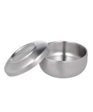 Healifty Stainless Steel Shaving Bowl with Lid | Shaving Soap Bowl for Shop & Bathroom | 11x11x6.5 cm - International Shipping Available - Buy Online on GoSupps.com