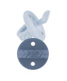 Sweetie Soother Silikon Orthodontic Pacifier Set - 2 in Sky & Surf for 0-6 Months | Collapsible Handle & Air Holes for Safe Comfort - Buy Online on GoSupps.com