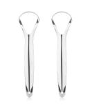 Buy Clyhon Stainless Steel Tongue Cleaner Set - 2 Pieces | Ayurvedic Antimicrobial Tongue Scraper for Bad Breath - Buy Online on GoSupps.com