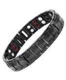 Buy Willis Judd Men's Black Titanium Magnetic Bracelet - Four Element Design & Free Link Removal Tool | International Shipping Available - Buy Online on GoSupps.com