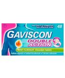 Gaviscon Double Action Mint Chewable Tablets 48pk - Buy Online on GoSupps.com