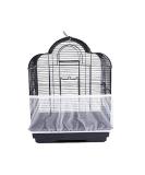 TIANRUOXIAOKE Universal Bird Cage Seed Catcher - Medium White Parrot Mesh Net Cover for Cage - Stretchy Skirt Traps Seeds Guard & Keeps Cage Clean - Buy Online on GoSupps.com
