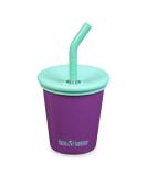 Klean Kanteen Kid Cup 10oz Stainless Steel with Spill-Proof Straw Lid - Sparkling Grape - Buy Online on GoSupps.com