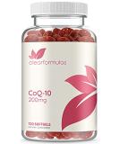 ClearFormulas Pure CoQ10 200mg - 120 Non-GMO Softgels for Quick Absorption | Fast International Shipping - Buy Online on GoSupps.com