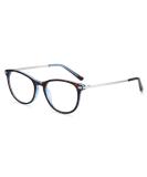 ZENOTTIC Vintage Round Glasses Frame - Retro Clear Lens Nerd Glasses for Women & Men - Tortoiseshell/Blue No Prescription International Shipping - Buy Online on GoSupps.com