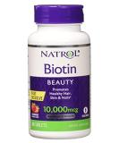 Natrol Biotin 10000mcg Fast Dissolve Tablets - Promote Hair, Skin, and Nail Health - Buy Online on GoSupps.com