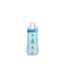 MAM Baby Bottle 330ml with Pacifier - Decorated Suitable for 6 Months+ - Blue (1 Pack) - Buy Online on GoSupps.com