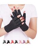 DISUPPO Arthritis Gloves Women and Men Relieve Pain from Rheumatoid RSI Carpal Tunnel Compression Gloves Fingerless for Computer Typing Dailywork Hands and Joints Pain Relief (Black Large) Black L (Pack of 1) - Buy Online on GoSupps.com