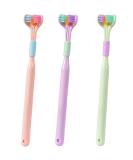 Buy Ghzste V-Shaped 3-Piece Soft Bristle Toothbrush Set for Adults - Brass & Gentle Cleaning - International Shipping - Buy Online on GoSupps.com