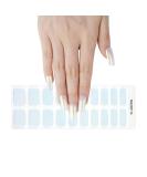 Semi Cured Gel Nails Strips 20 Stickers Nail Wraps Soft Self-Adhesive Gel Nail Stickers Salon-Quality Gel Nail Strips for Nails French Tip Manicure UV/LED Lamp Required (Aurora-114) - Buy Online on GoSupps.com