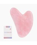 Bounabay Rosenquarz Gua Sha Massage Tool - 100% Natural Jade Stone Facial Care Pink Crystal Heart Shape for Facial Massage & Trigger Point Treatment - Buy Online on GoSupps.com