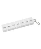 Jagowa 1 Piece Personal Pill Box Organizer 7 Day One Time Portable Storage Box Weekly Organizer Pill Dispenser Case for Vitamins Medication (White) - Buy Online on GoSupps.com