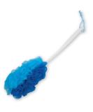 Japanese 2-in-1 Back Loofah Shower Brush - Long Handle Scrubber for Men and Women - Blue - Buy Online on GoSupps.com