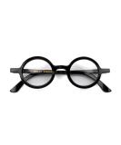 LONDON MOLE Eyewear | Moley Reading Glasses | Round Glasses | Cool Readers | Stylish Reading Glasses | Men's Women's Unisex | Spring Hinges Gloss Black 2.5 x - Buy Online on GoSupps.com