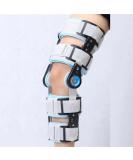 Adjustable Hinged ROM Knee Support Brace - Universal Pain Relief for Medial & Lateral Knee Injuries - Fog Grey - Buy Online on GoSupps.com