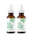 ASUTRA Anti-Aging Retinol Serum 2.5% - 2 Pack, 1 fl oz Each | Minimize Signs of Aging, Plump Skin & Reduce Pore Size | Hyaluronic Acid, Vitamin E, Wheat Germ & Aloe - Buy Online on GoSupps.com
