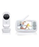Motorola Nursery Ease 34 - Baby Monitor with Camera - 4.3 Inch Video Baby Monitor Display - Night Vision Bidirectional Communication Lullabies Zoom Room Temperature Monitoring - White - Buy Online on GoSupps.com