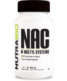 NutraBio N-Acetyl Cysteine Supplement (NAC) - 90 Capsules, 600mg Each - Powerful Anti-Oxidant - Immune Support - Boost Glutathione - Buy Online on GoSupps.com