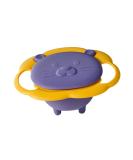 Kids Rotating Spill-Proof Bowl - 360 Baby Gyro Bowl for Toddlers | Purple Tableware - Buy Online on GoSupps.com