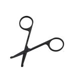 Healifty Stainless Steel Nose Hair Trimmer - Safety Nasal & Eyebrow Scissors (Black) - Buy Online on GoSupps.com