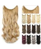 Imissu 26 Inch Long Body Corrugated Fish Cord Hair Extensions - Invisible Synthetic Flip Curly Hair Pieces in Piano Dark Dirty Blonde - Buy Online on GoSupps.com